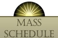 Mass Schedule
