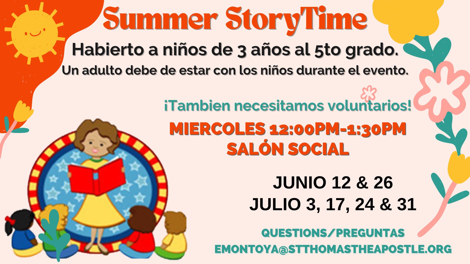 Summer StoryTime screens - Spanish