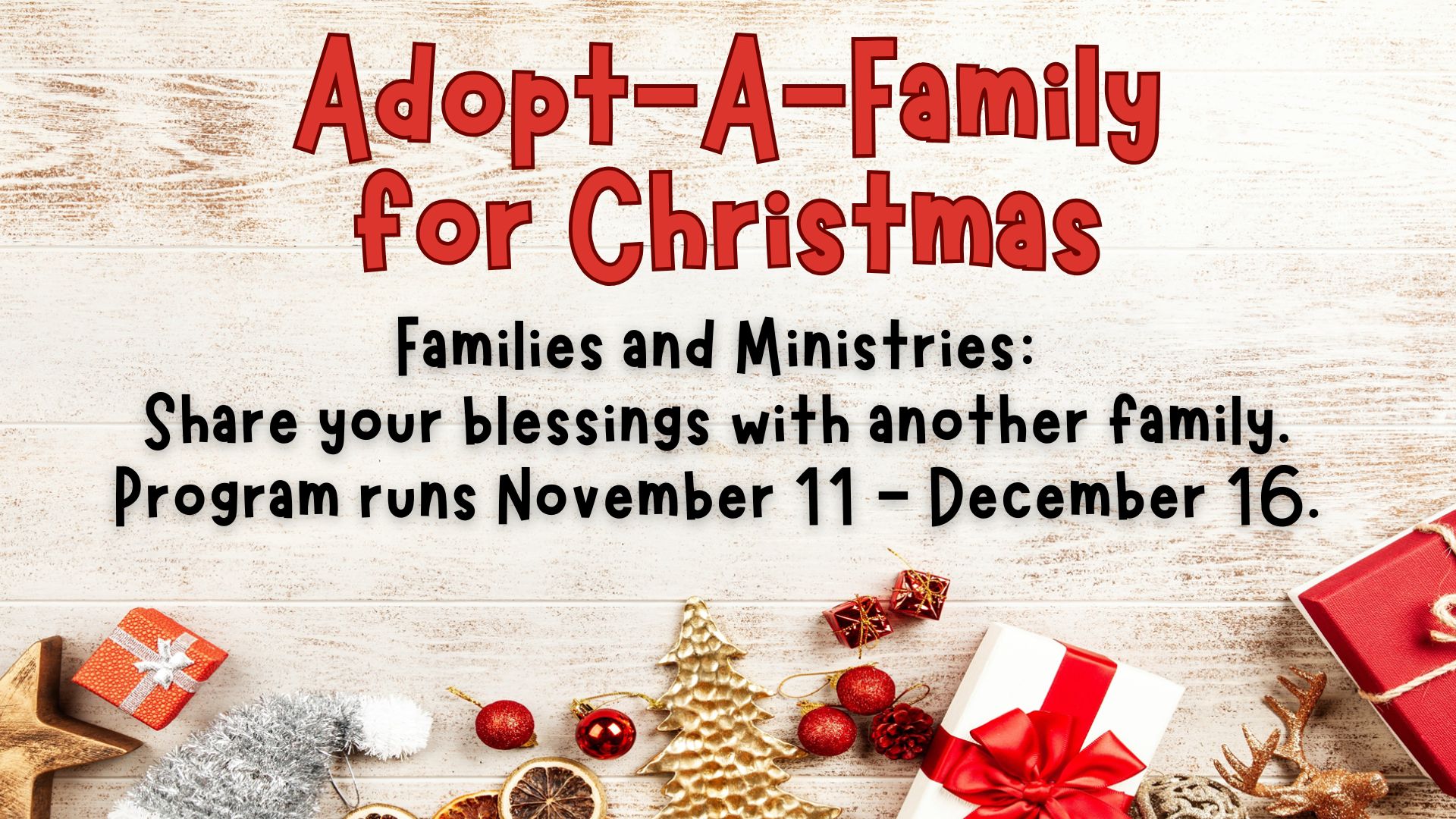 Adopt-A-Family for Christmas English